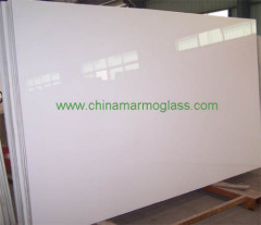 crystallized glass panel, marmoglass, white glass panel