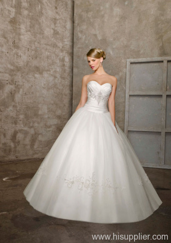 Newest Elegant Long Straless Wedding Dresses