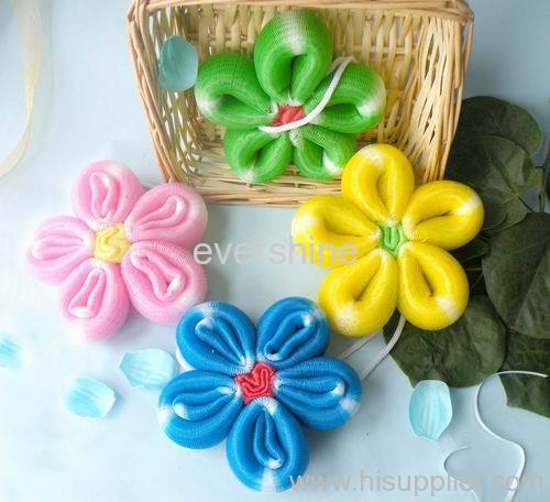 Flower Designed Mesh Sponge