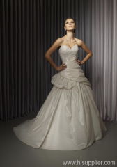 pleated wedding dress