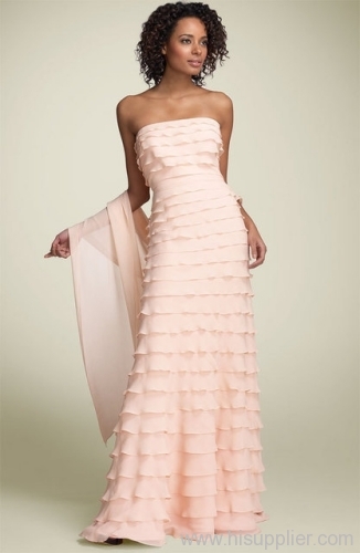 pink chiffon evening dresses