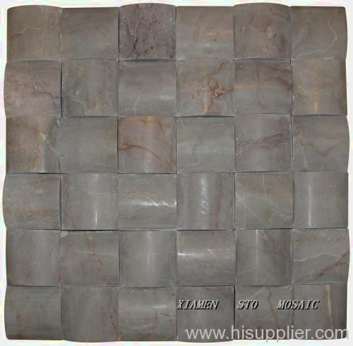 3 D marble mosaic