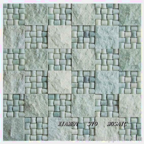 3 D marble mosaic Ming Green