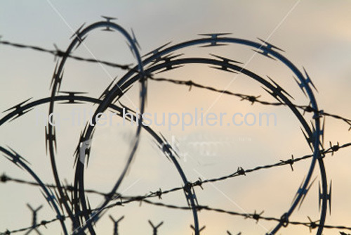 security razor and barbed fences