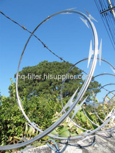 Hot dipped galvanized razor barb wires