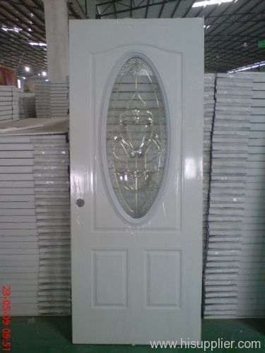 steel door with glass