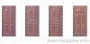 PVC coated steel door,residential PVC coated door,wooden edge PVC coated panel door