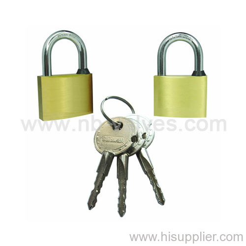 Solid brass body padlock