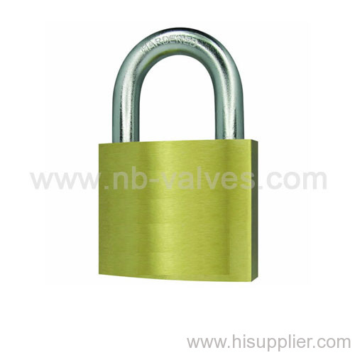 Thin type brass padlock with brass key