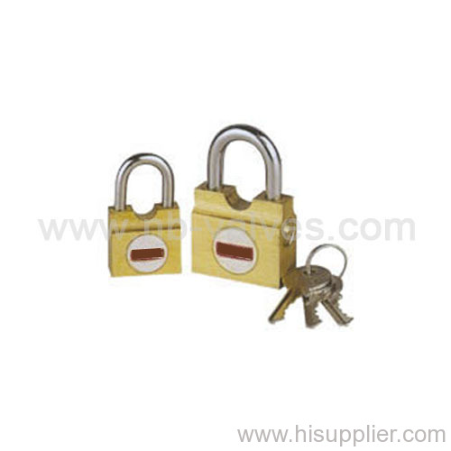 Side opening brass padlock