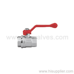 Zinc coating brass ball valve with red aluminium handle