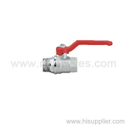 Wraped type red steel handle brass ball valve