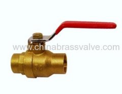 Brass solder ends ball valve C/C