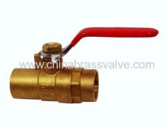 Brass solder ends ball valve C/C