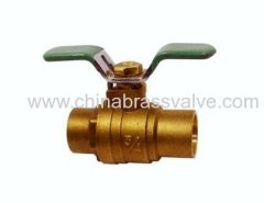 Brass solder ends ball valve C/C