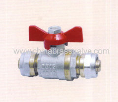 Brass compression ends ball valve