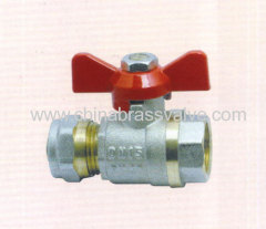 Brass compression ends ball valve