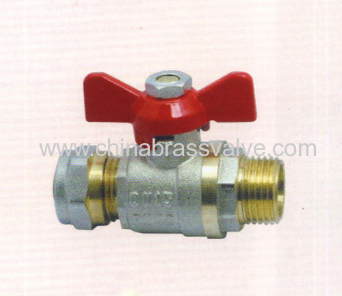 Brass compression ends ball valve