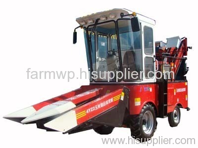 Self-propelled corn combine harvester