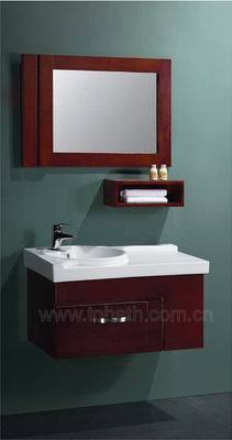 Wood bathroom cabinet