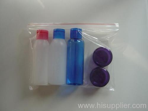 plastic travel bottle jar set