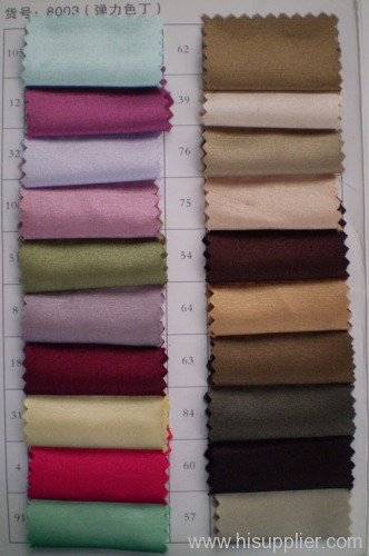 Spandex satin color card