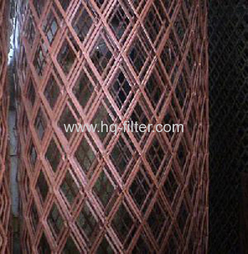 Red Pvc Coated Expanded Metal Fence