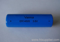 ER14505,ER14505M,3.6V Li-SoCl2 battery