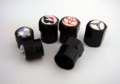 black tire valve caps