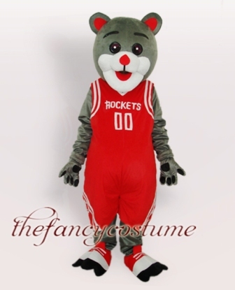 Red Bear Mascot Costume ，Christmas Party Dress