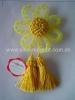 yellow flower tassel curtain holder