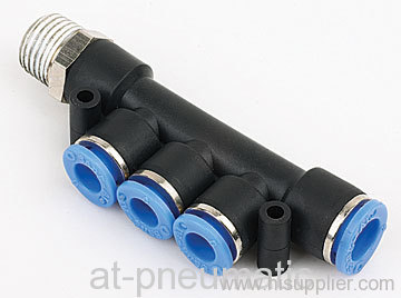 Pneumatic type plastic tube fitting