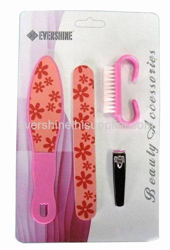 Red flower manicure set