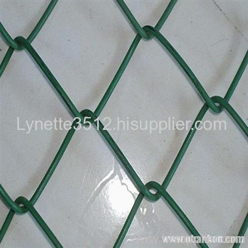 Galvanized chain link wire fence