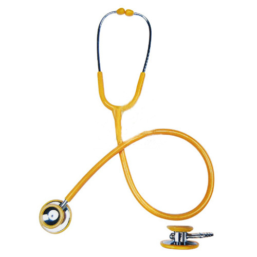 Deluxe dual head stethoscope with non-chill ring