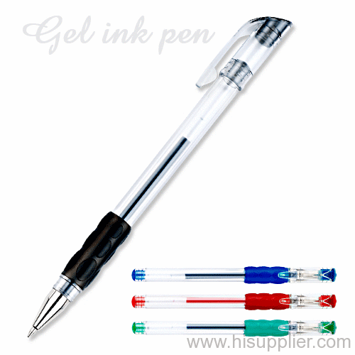 transparent barrel gel ink pen