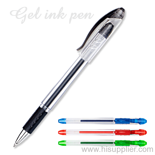 promotional colored grip gel ink pen