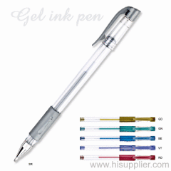 Metallic promotional gel ink pen