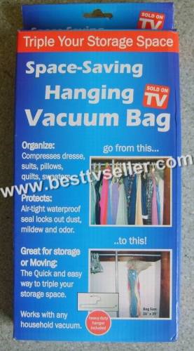 Space-Saving Hanging Vacuum Bag