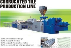 Corrugated tile extrusion line