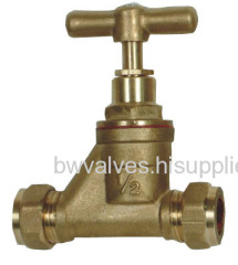 Brass stop valve