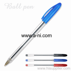 colored shiny cap plastic stick ballpoint pen