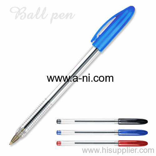 colored shiny cap plastic stick ballpoint pen