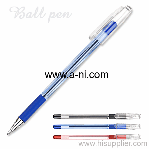 colored rubber grip Stick ballpoint pen