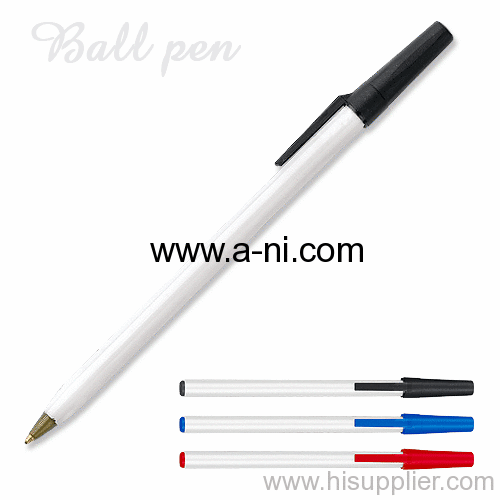 solid white BIC Stick ballpoint pen