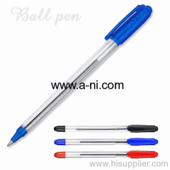 colored clip plastic stick ballpoint pen