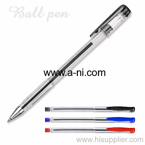 color plastic stick ballpoint pens
