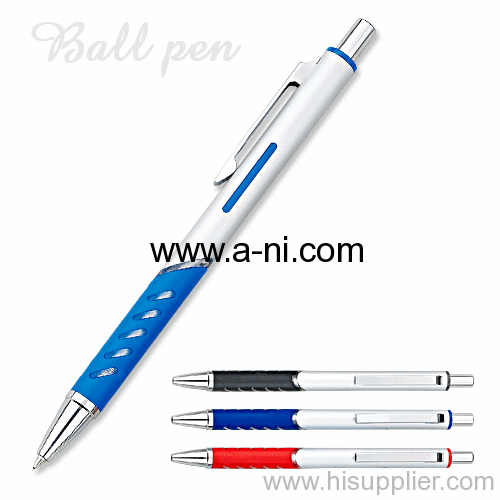 Semi metal retractable ballpoint pen