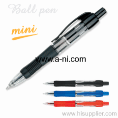 colored rubber grip mini click retractable ballpoint pen