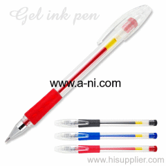 transparent plastic cheap style gel ink pen